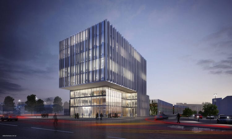 Projekt biurowca w Krakowie, nowoczesna architektura i przestrzeń biurowa Horizone Studio budynki mieszkalne, użyteczności publicznej i komercyjne, komercyjne