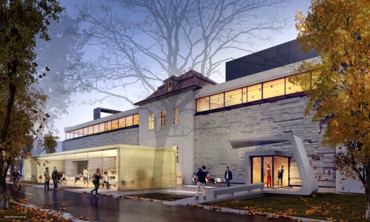 Bunkier Sztuki w Krakowie projekt koncepcja przebudowy galerii sztuki współczesnej przy Plantach w Krakowie Horizone Studio.